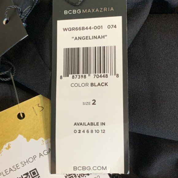 BCBG Max Azria Black Angelina Strappy Open Back Maxi Dress NWT,  Size 2 - Picture 8 of 9